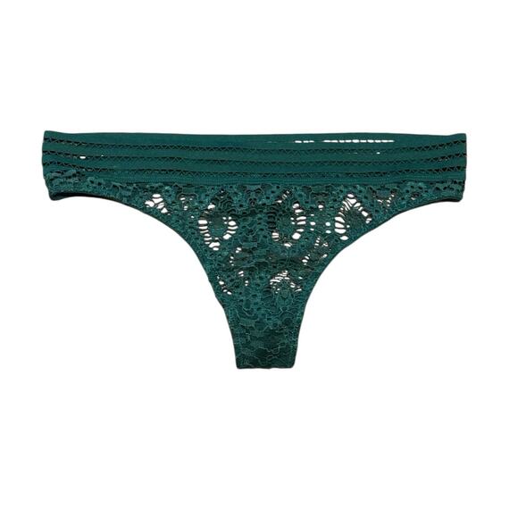 else Women's Medium Green Lace Sexy Thong Panty Lingerie - Picture 3 of 6